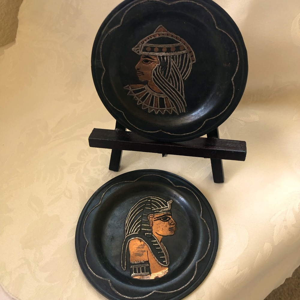 Copper Egyptian Display Saucer Set